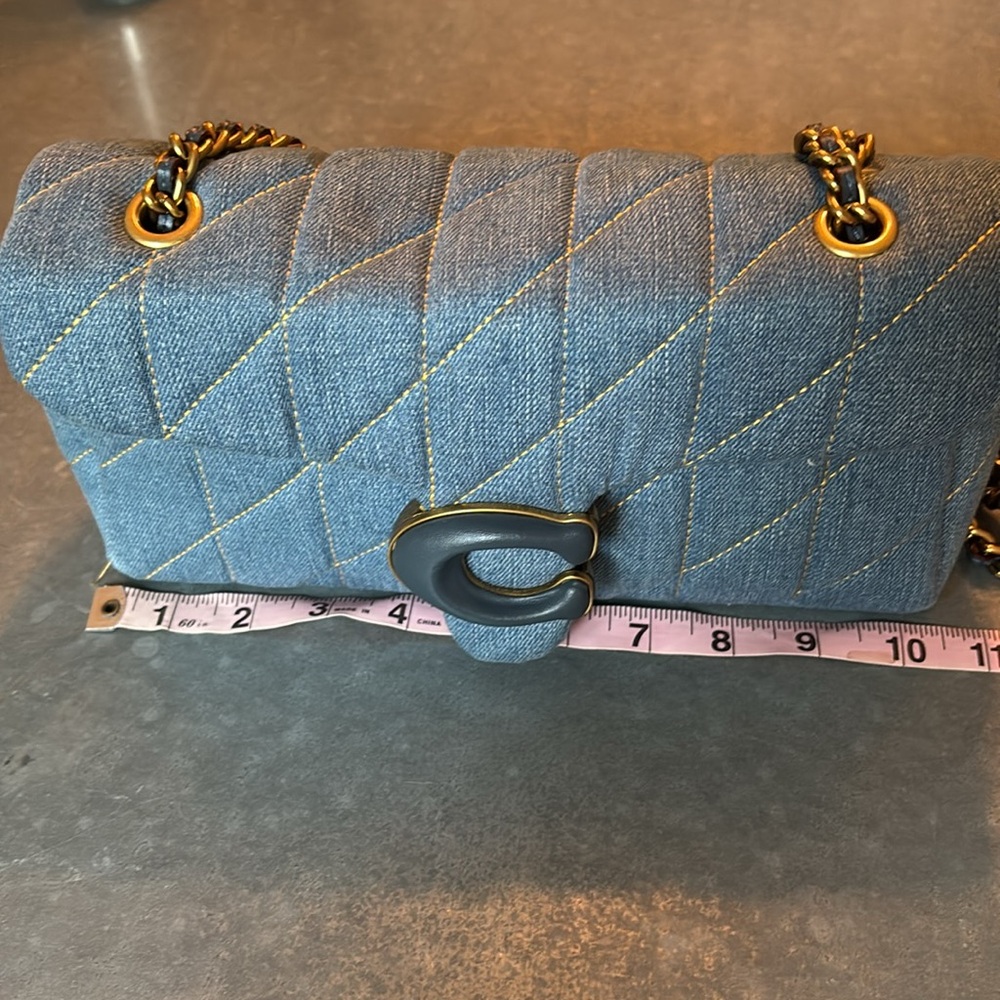 Quilted Denim Coach Tabby 26 - Picture 11 of 13